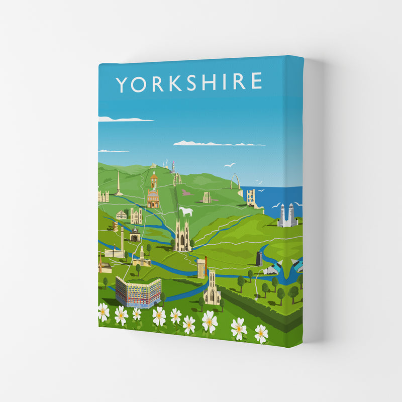 Yorkshire (Portrait) Art Print Vintage Travel Poster by Richard O'Neill Canvas