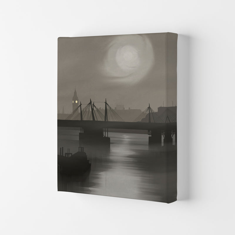 London In Fog Portrait by Richard O'Neill Canvas