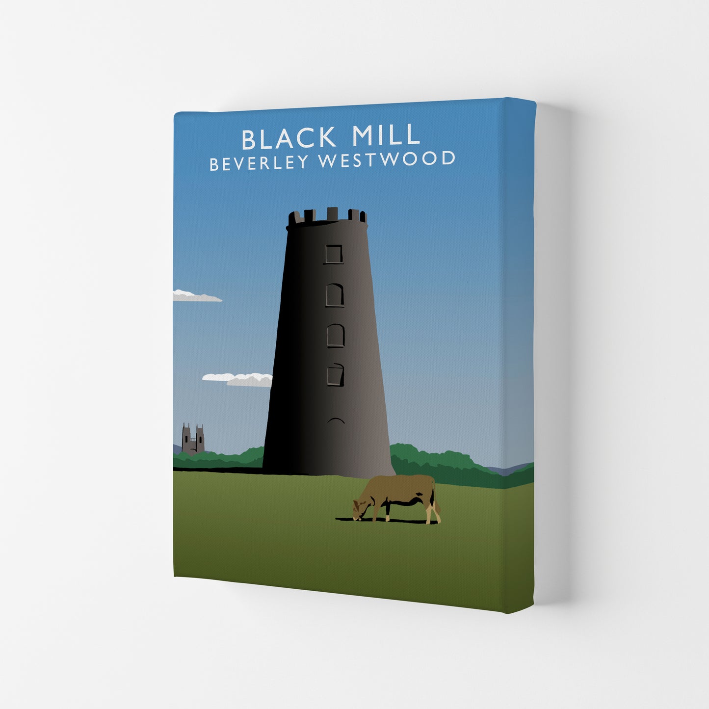 Black Mill Portrait by Richard O'Neill Canvas