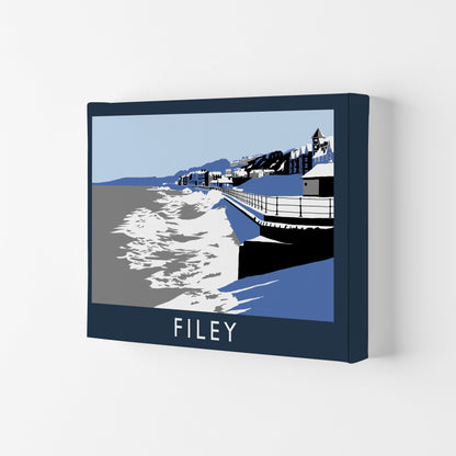 Filey In Snow by Richard O'Neill Canvas