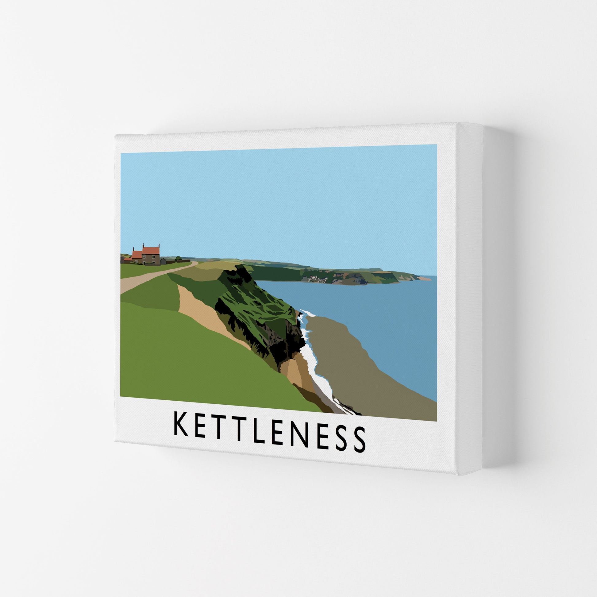 Kettleness Framed Digital Art Print by Richard O'Neill Canvas
