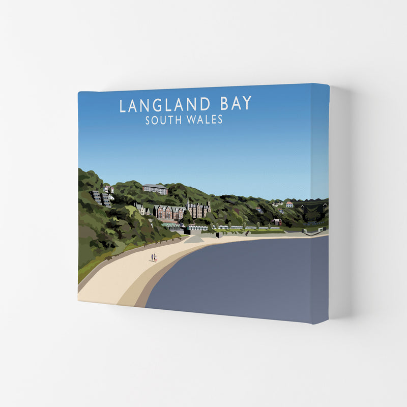 Langland Bay Travel Art Print by Richard O'Neill, Framed Wall Art Canvas