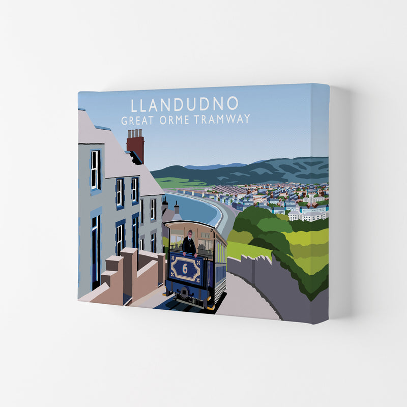 Llandudno Great Orme Tramway Travel Art Print by Richard O'Neill Canvas