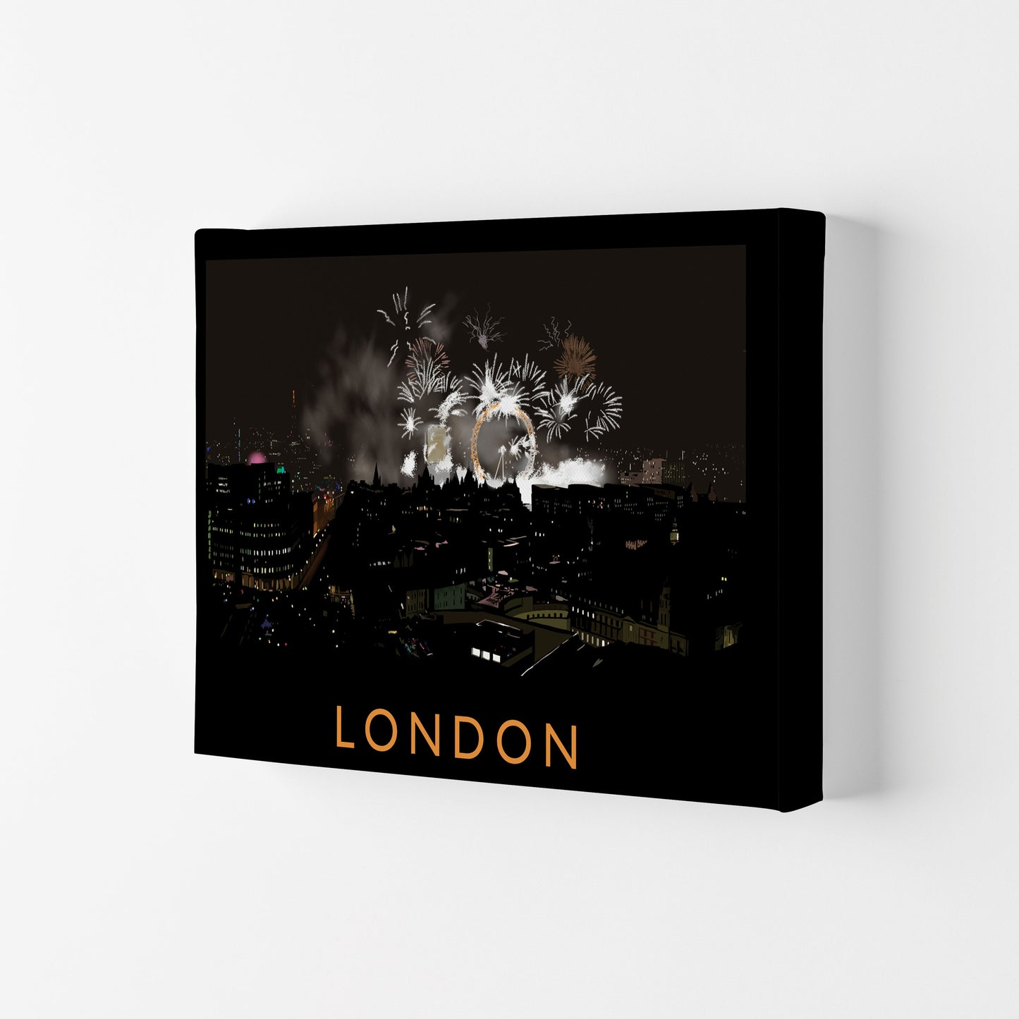 London Travel Art Print by Richard O'Neill, Framed Wall Art Canvas