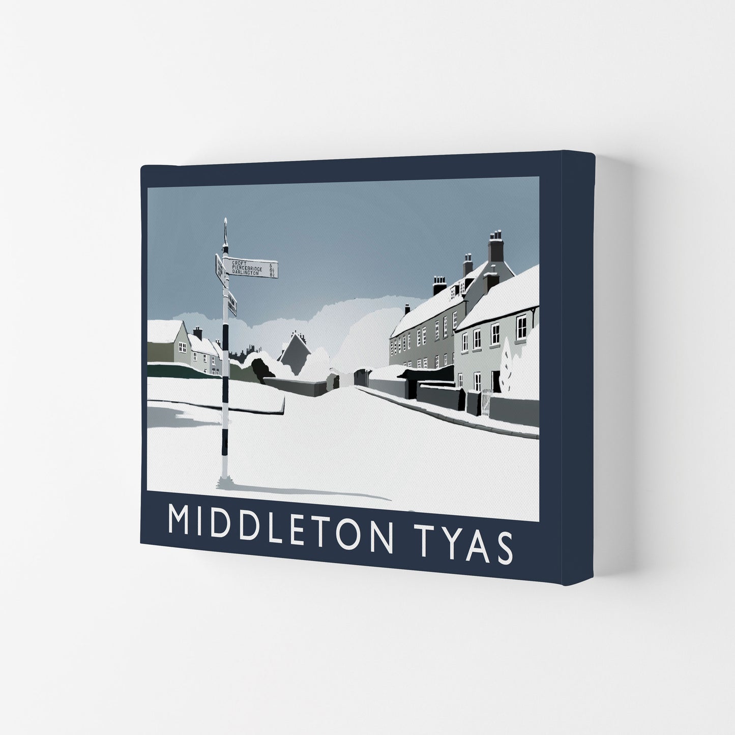 Middleton Tyas Travel Art Print by Richard O'Neill, Framed Wall Art Canvas