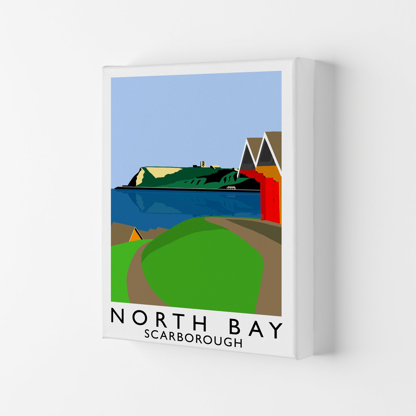 North Bay Scarborough Travel Art Print by Richard O'Neill, Framed Wall Art Canvas