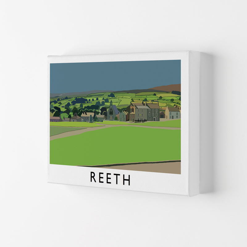 Reeth Travel Art Print by Richard O'Neill, Framed Wall Art Canvas