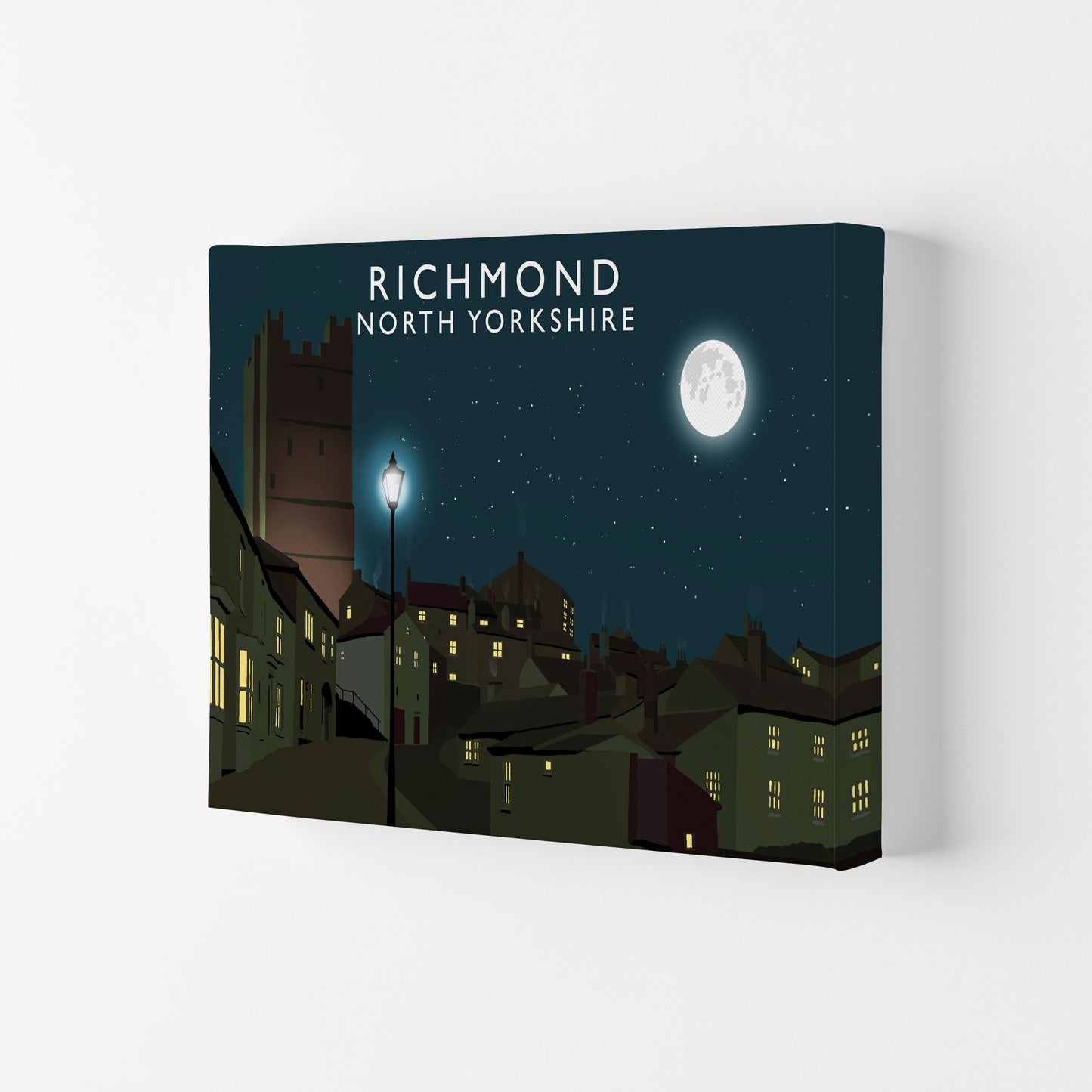 Richmond North Yorkshire Travel Art Print by Richard O'Neill Canvas