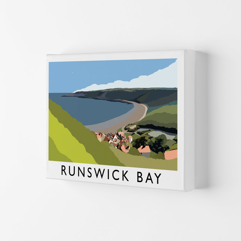 Runswick Bay Travel Art Print by Richard O'Neill, Framed Wall Art Canvas