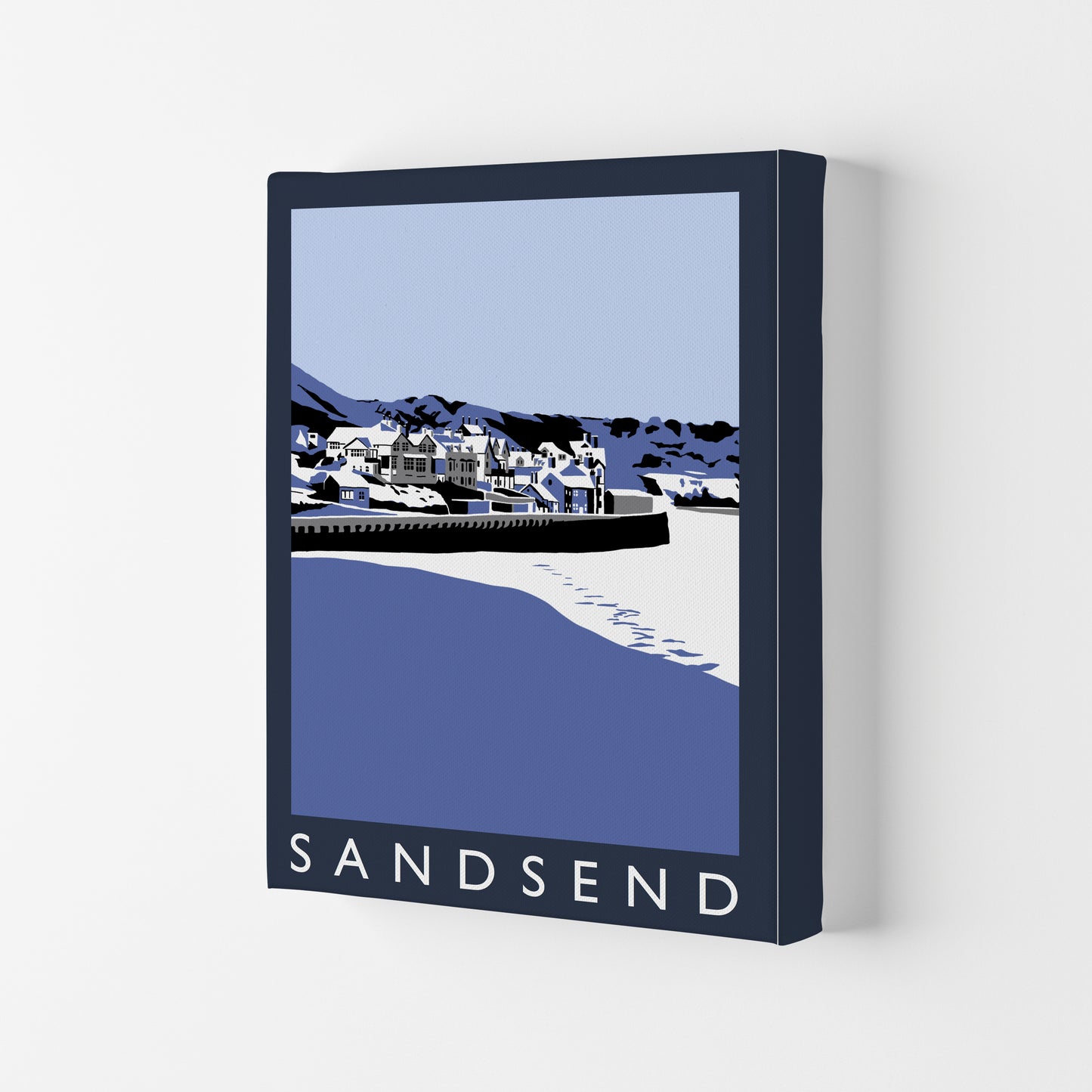 Sandsend Travel Art Print by Richard O'Neill, Framed Wall Art Canvas