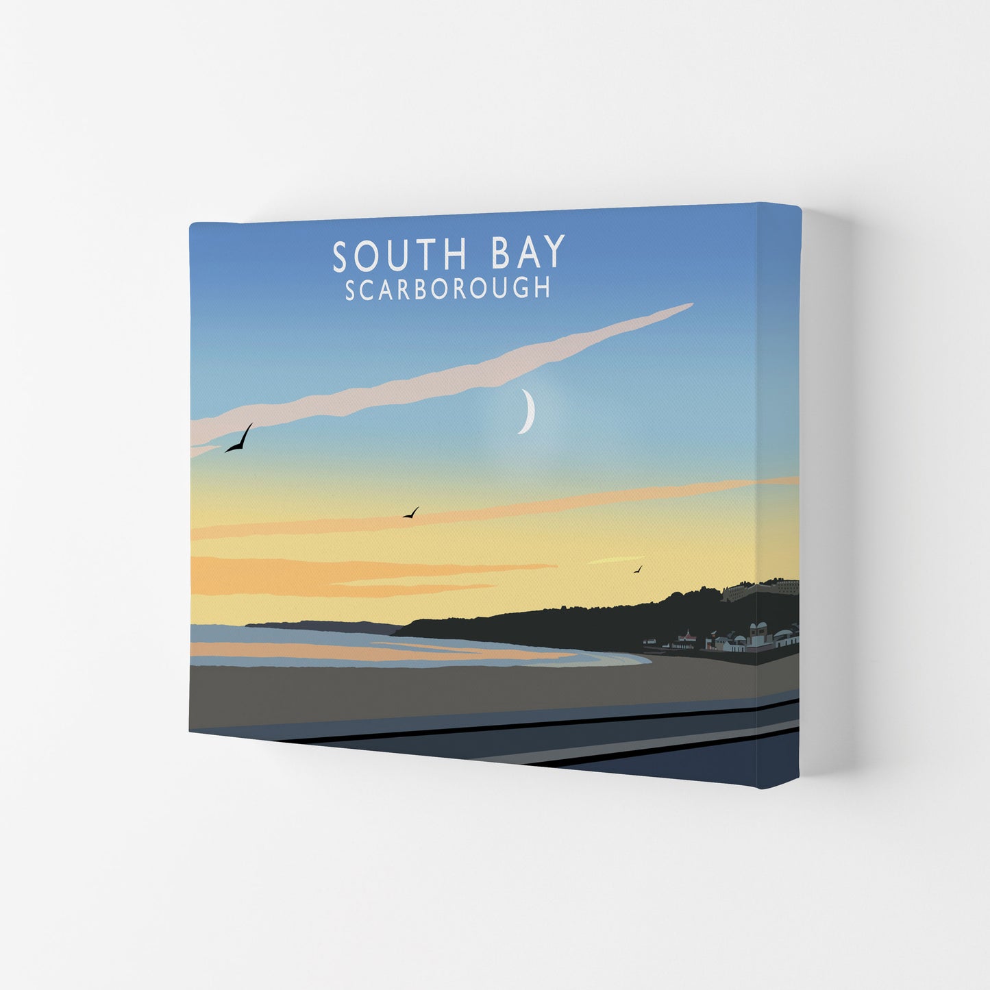 South Bay Scarborough Art Print by Richard O'Neill, Framed Wall Art Canvas