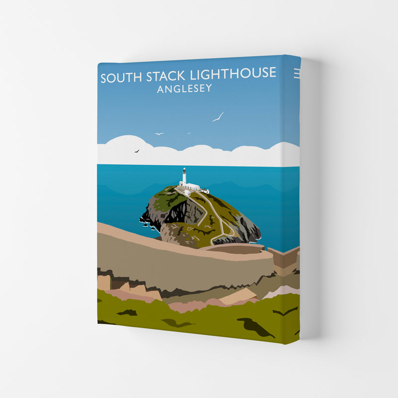 South Stack Lighthouse Anglesey Travel Art Print by Richard O'Neill Canvas