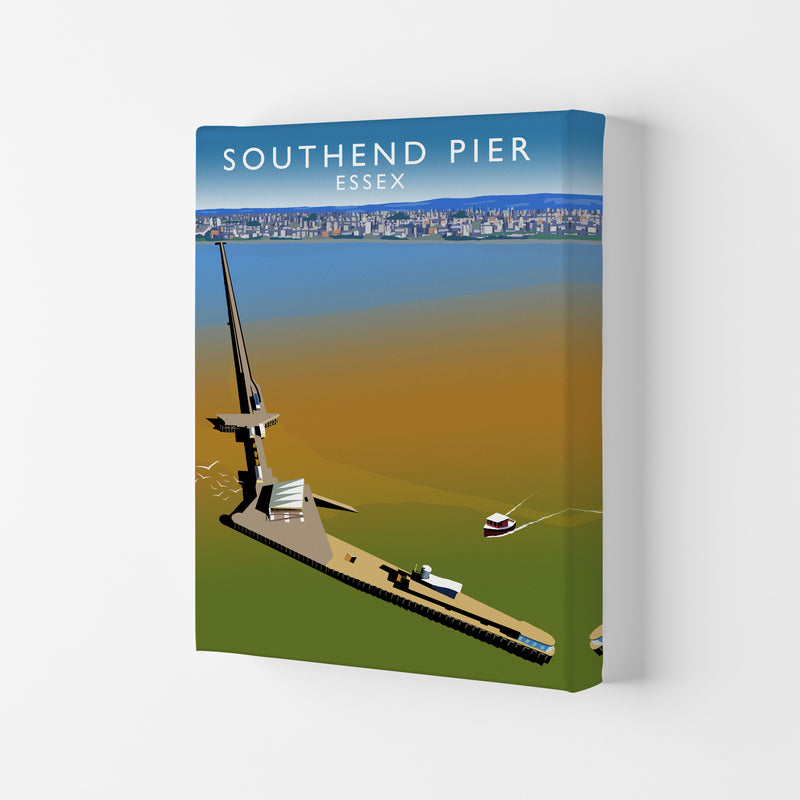 Southend Pier Essex Travel Art Print by Richard O'Neill, Framed Wall Art Canvas
