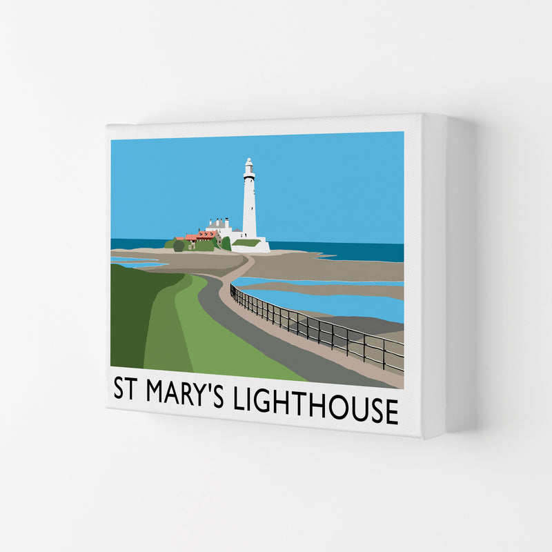 St Mary's Lighthouse Travel Art Print by Richard O'Neill Canvas
