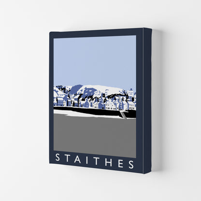 Staithes Travel Art Print by Richard O'Neill, Framed Wall Art Canvas
