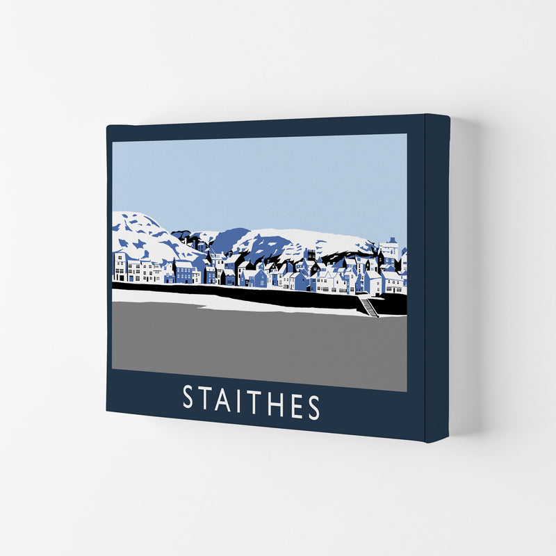 Staithes Travel Art Print by Richard O'Neill, Framed Wall Art Canvas