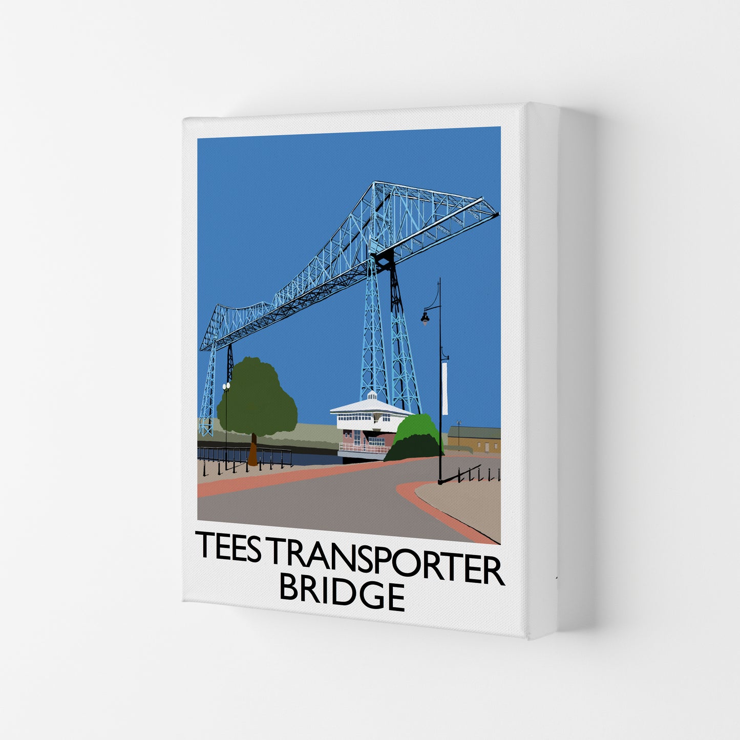Tees Transporter Bridge Art Print by Richard O'Neill, Framed Wall Art Canvas