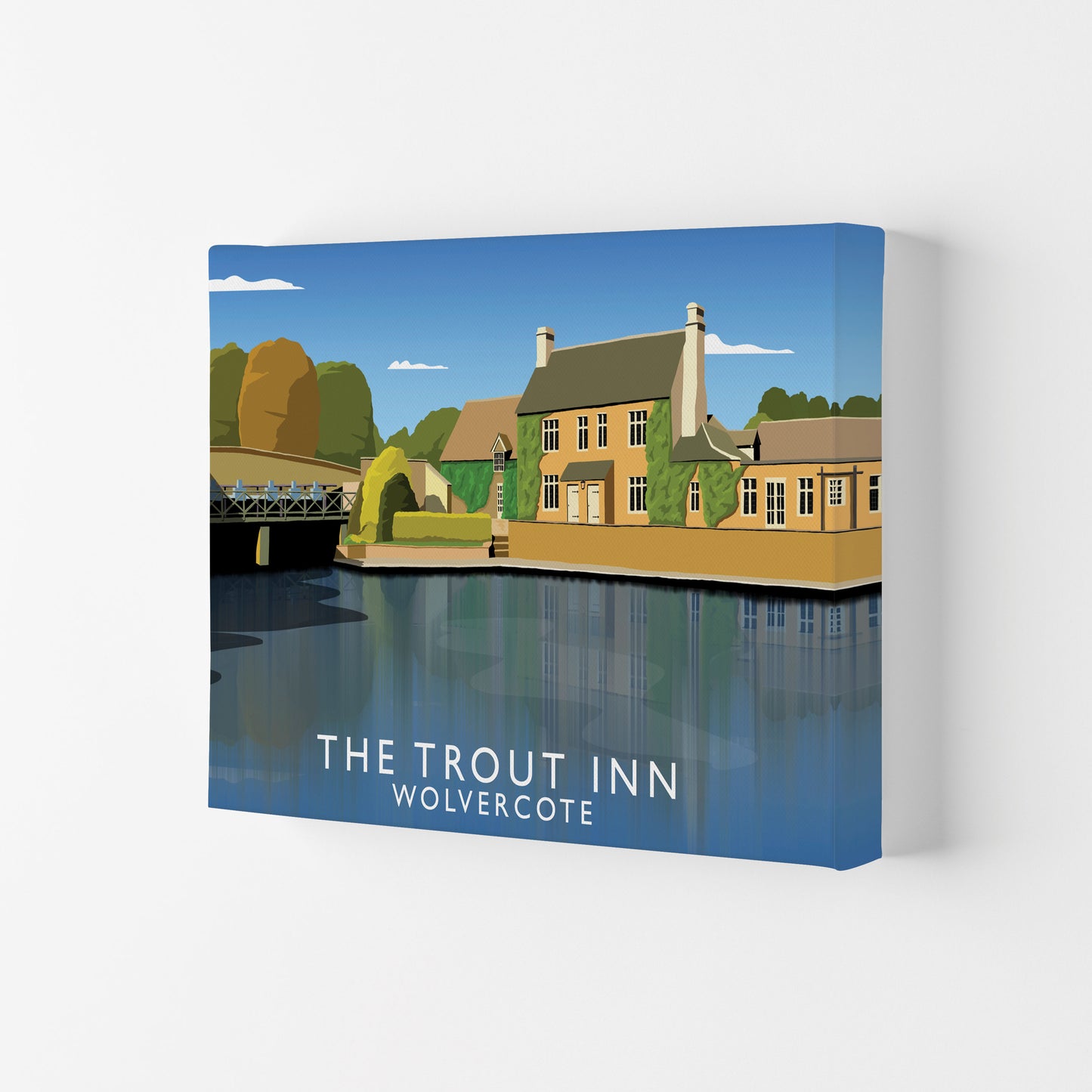 The Trout Inn Wolvercote Travel Art Print by Richard O'Neill Canvas