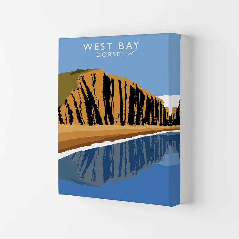 West Bay Dorset Travel Art Print by Richard O'Neill, Framed Wall Art Canvas