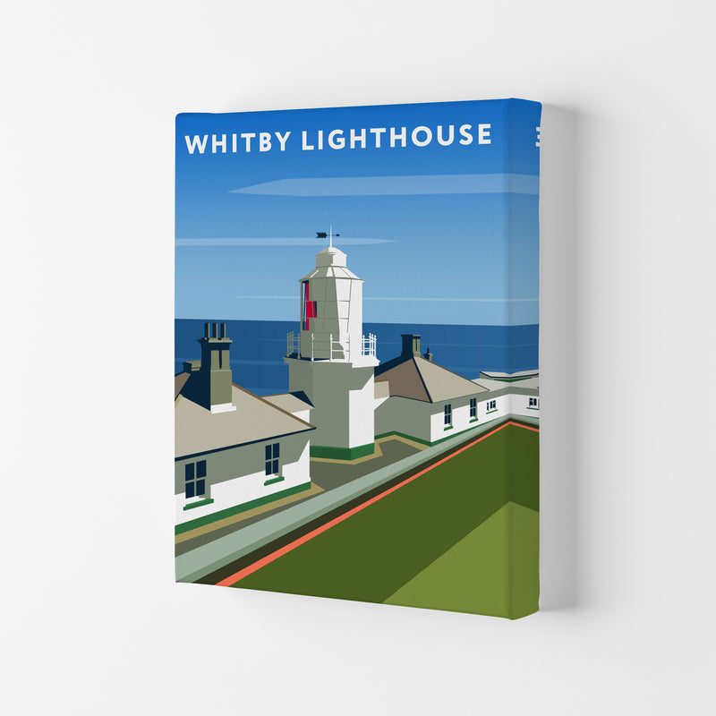 Whitby Lighthouse Travel Art Print by Richard O'Neill, Framed Wall Art Canvas