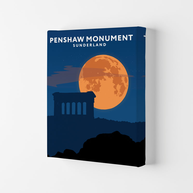 Penshaw Monument Night Portrait by Richard O'Neill Canvas