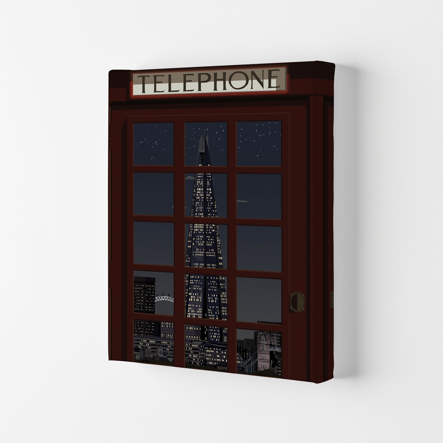 London Telephone Box 16 by Richard O'Neill Canvas