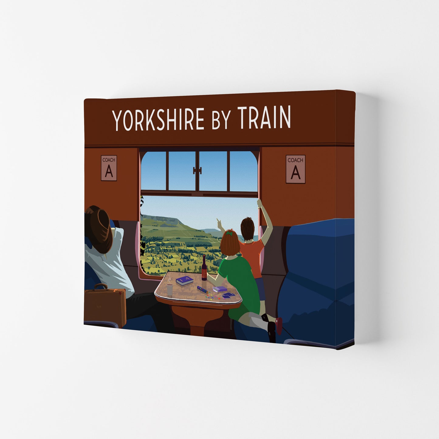 Yorkshire by Train 1 by Richard O'Neill Canvas