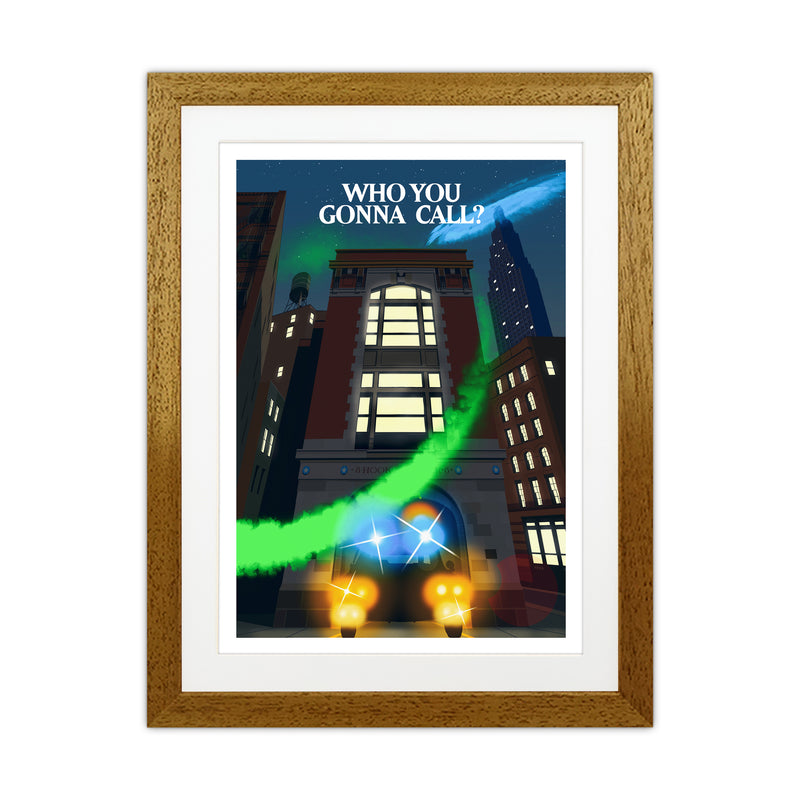 Ghostbusters Night Art Print by Richard O'Neill Oak Grain