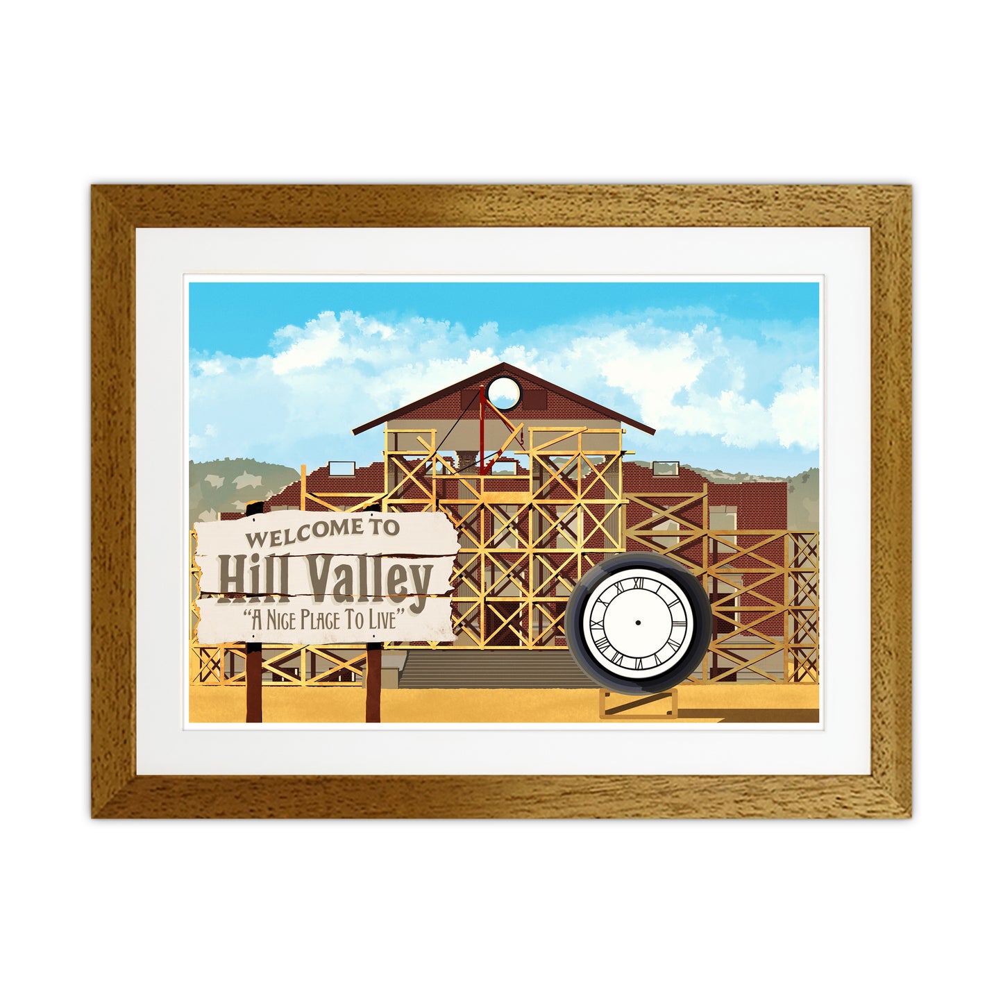 Hill Valley 1885 Art Print by Richard O'Neill Oak Grain