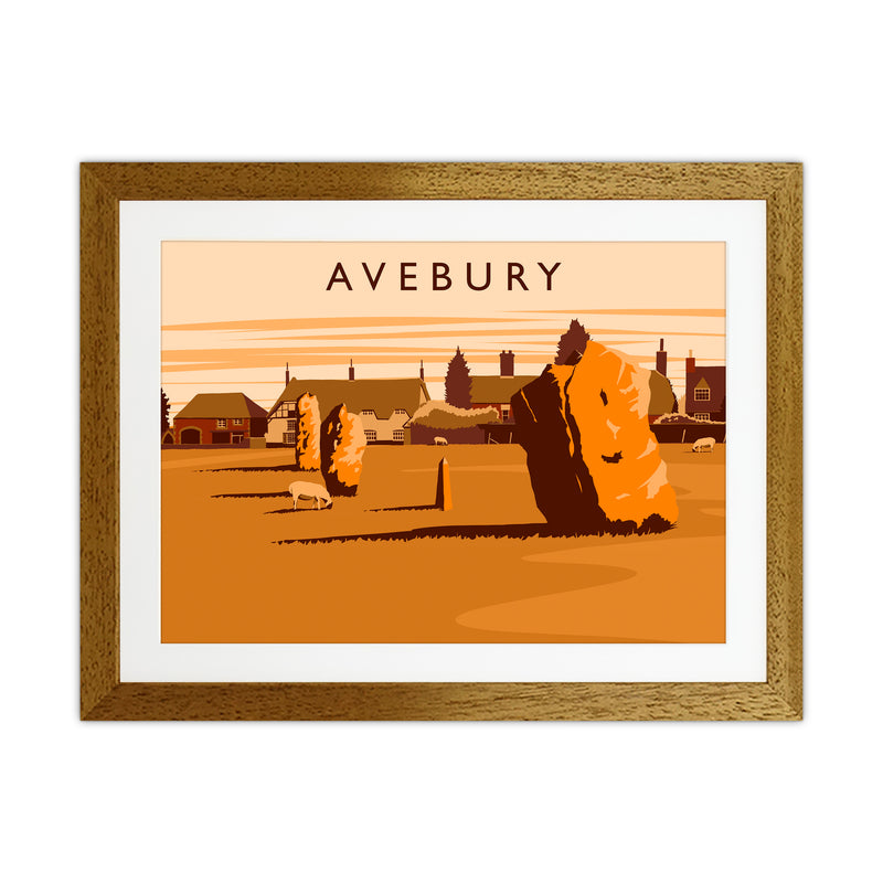Avebury Travel Art Print by Richard O'Neill Oak Grain