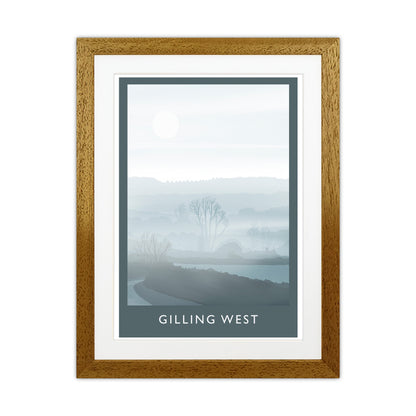 Gilling West (Winter) Portrait Travel Art Print by Richard O'Neill Oak Grain