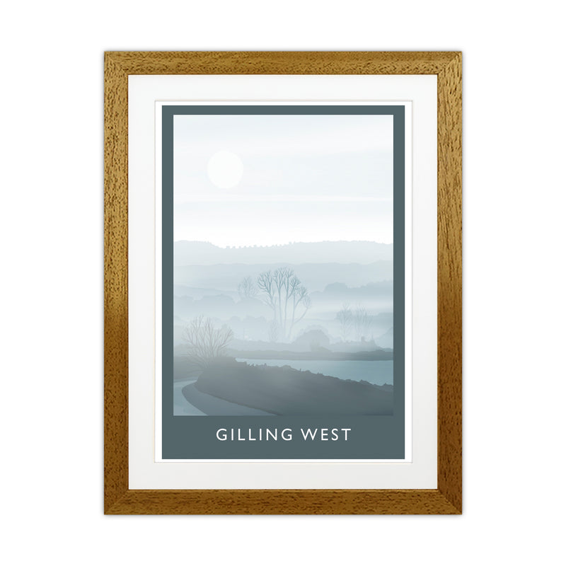 Gilling West (Winter) Portrait Travel Art Print by Richard O'Neill Oak Grain