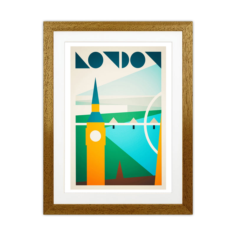 London 5 Travel Art Print by Richard O'Neill Oak Grain