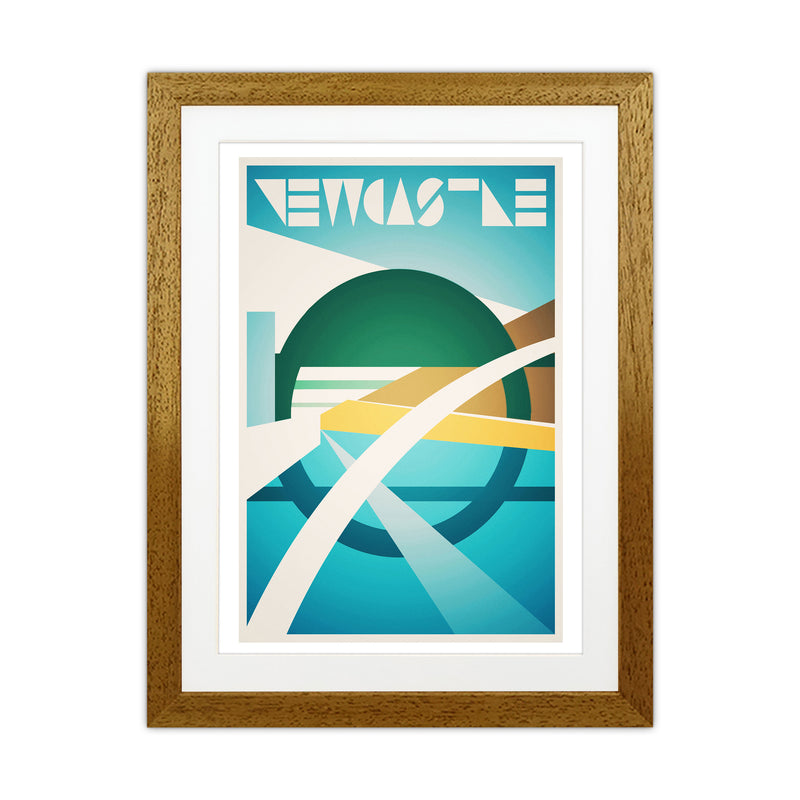 Newcastle 2 Travel Art Print by Richard O'Neill Oak Grain