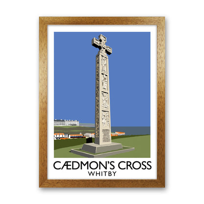 Caedmon's Cross Whitby Framed Digital Art Print by Richard O'Neill Oak Grain