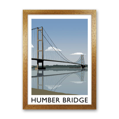 Humber Bridge Framed Digital Art Print by Richard O'Neill Oak Grain