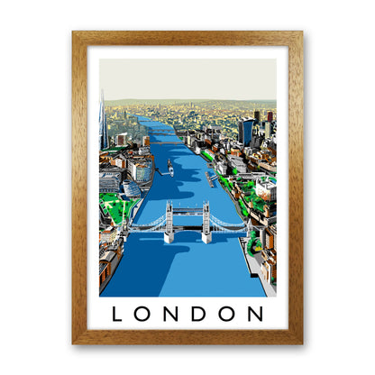 London Travel Art Print by Richard O'Neill Oak Grain