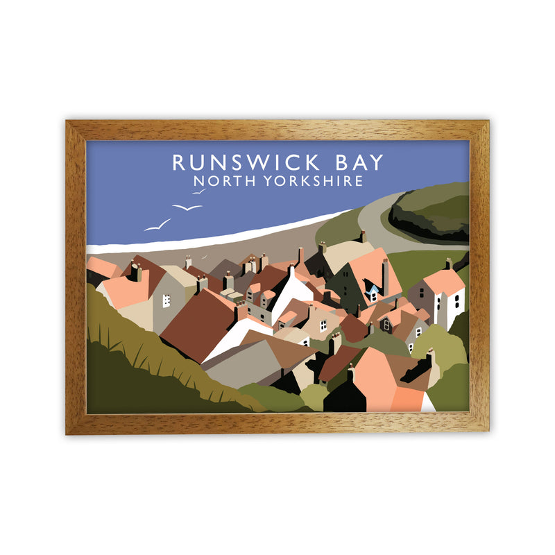 Runswick Bay North Yorkshire Art Print by Richard O'Neill Oak Grain