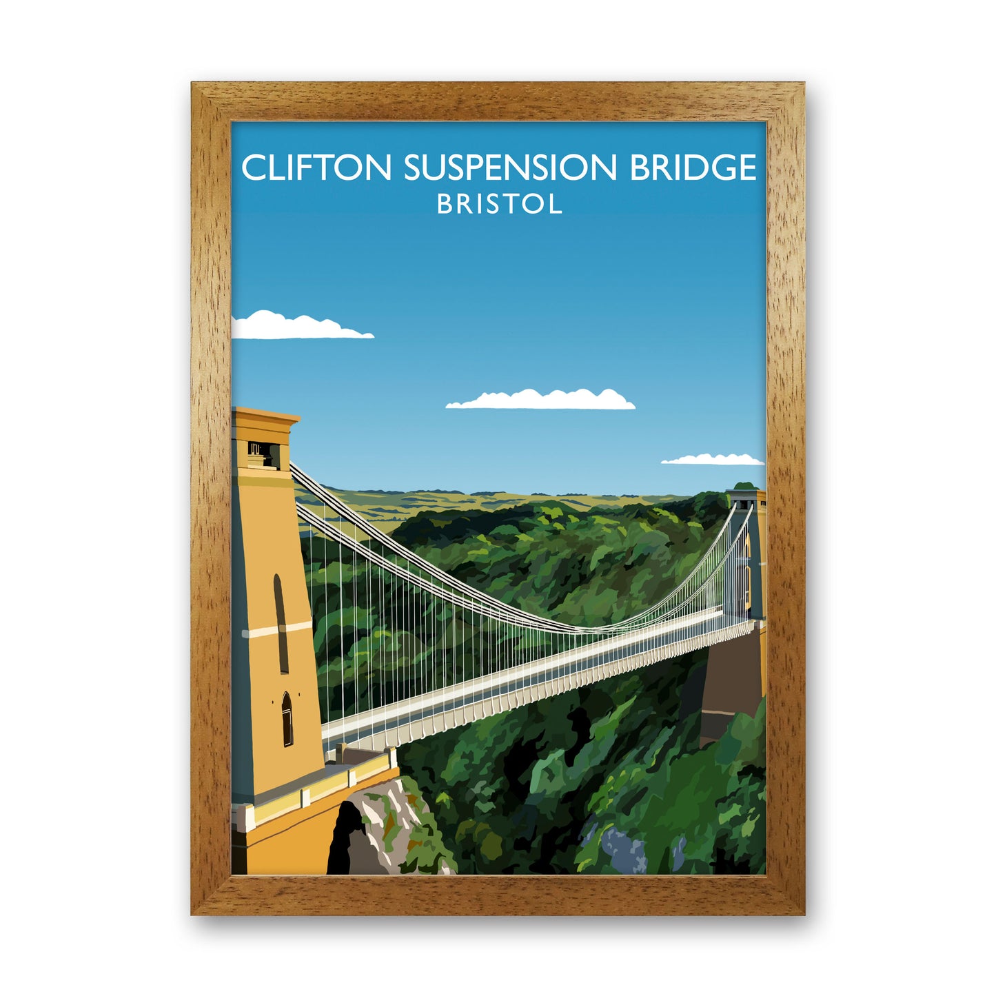 Clifton Suspension Bridge Bristol Framed Art Print by Richard O'Neill Oak Grain