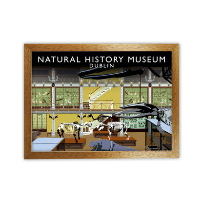 Natural History Museum Dublin Art Print by Richard O'Neill, Framed Wall Art Oak Grain