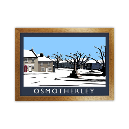 Osmotherley Travel Art Print by Richard O'Neill, Framed Wall Art Oak Grain