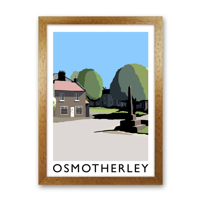 Osmotherley Travel Art Print by Richard O'Neill, Framed Wall Art Oak Grain
