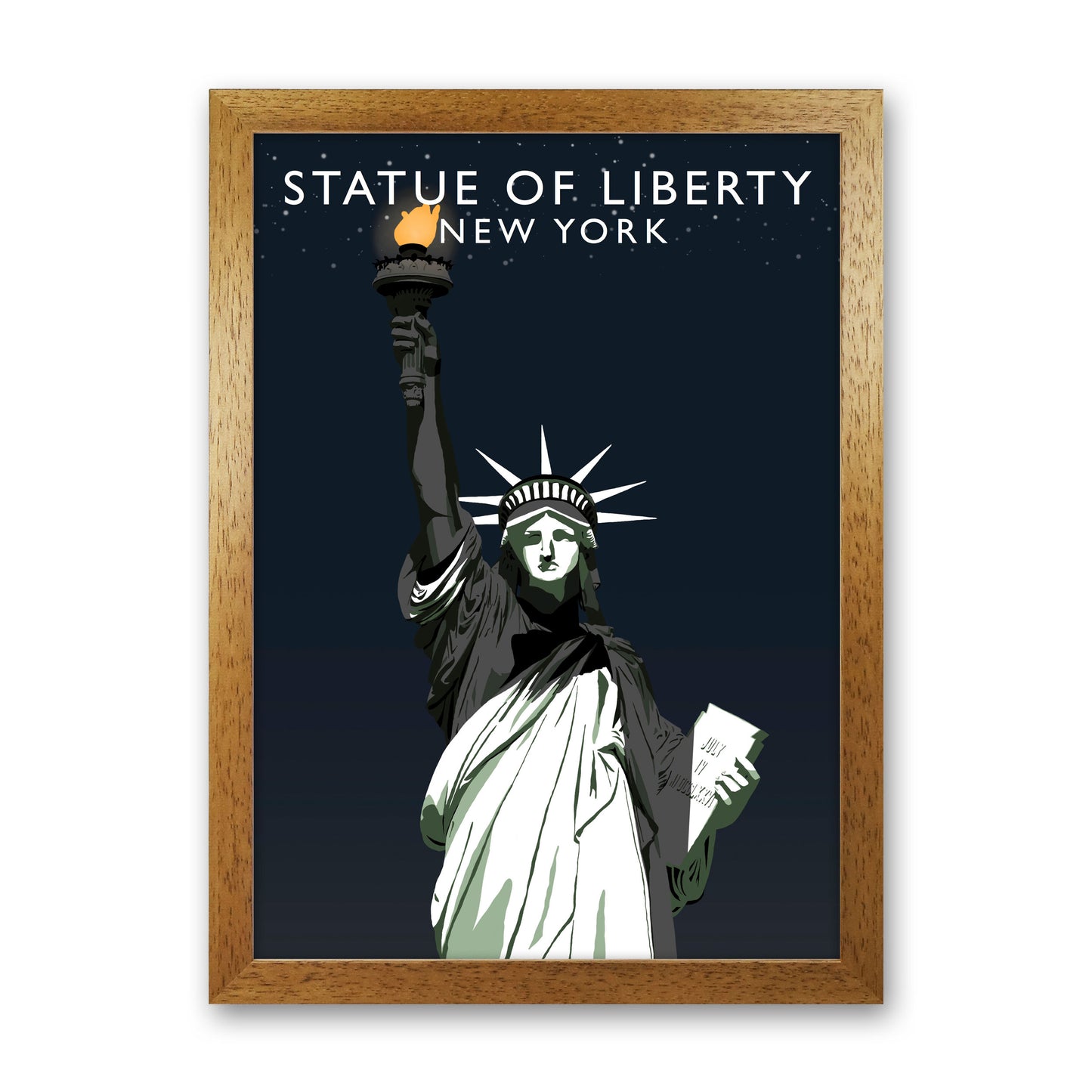Statue of Liberty New York Art Print by Richard O'Neill Oak Grain