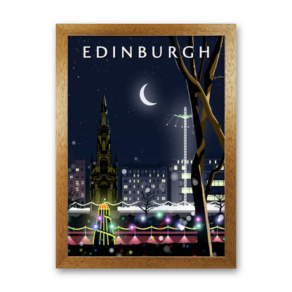 Edinburgh Night Portrait by Richard O'Neill Oak Grain