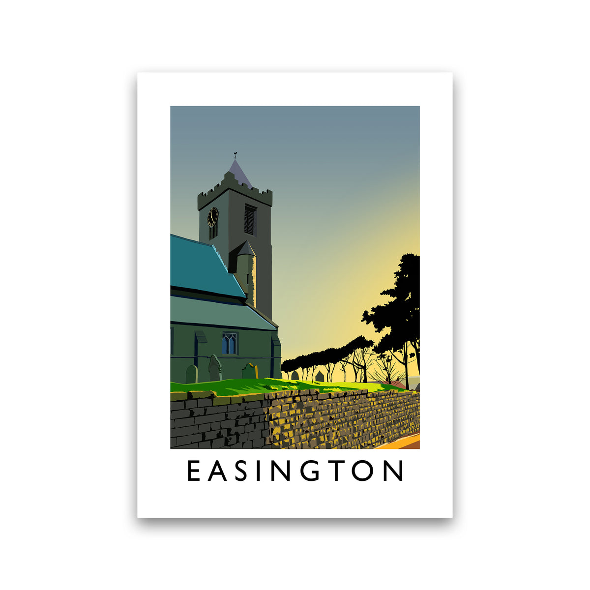 Easington Portrait Art Print by Richard O'Neill Print Only