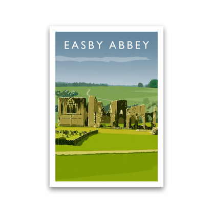 Easby Abbey Portrait Art Print by Richard O'Neill Print Only