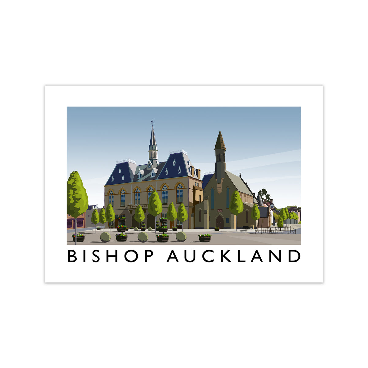 Bishop Auckland Art Print by Richard O'Neill Print Only