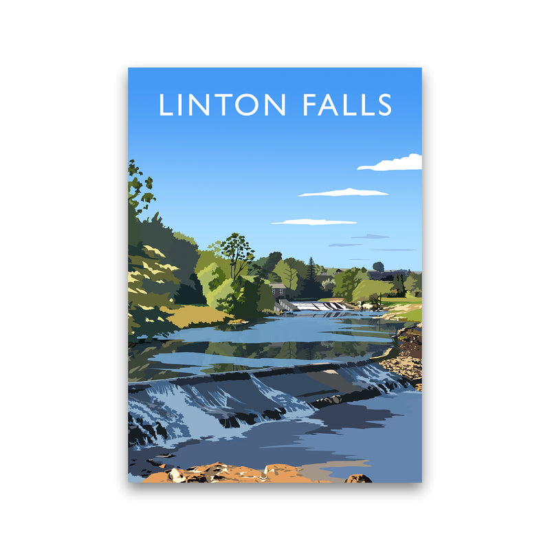 Linton Falls portrait Travel Art Print by Richard O'Neill Print Only
