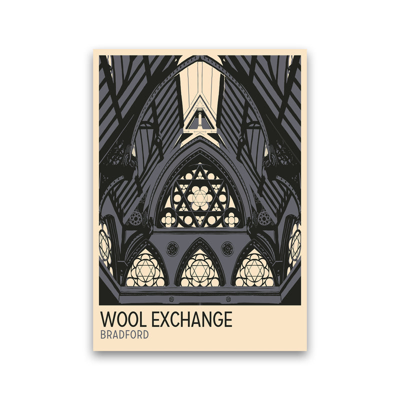 Wool Exchange, Bradford Travel Art Print by Richard O'Neill Print Only