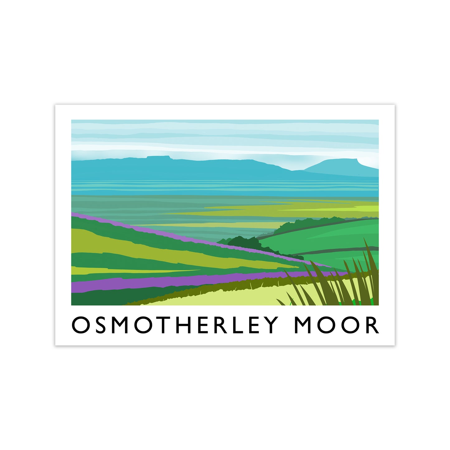 Osmotherley Moor Travel Art Print by Richard O'Neill Print Only